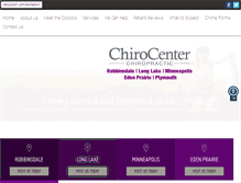 Tablet Screenshot of chirocentermn.com